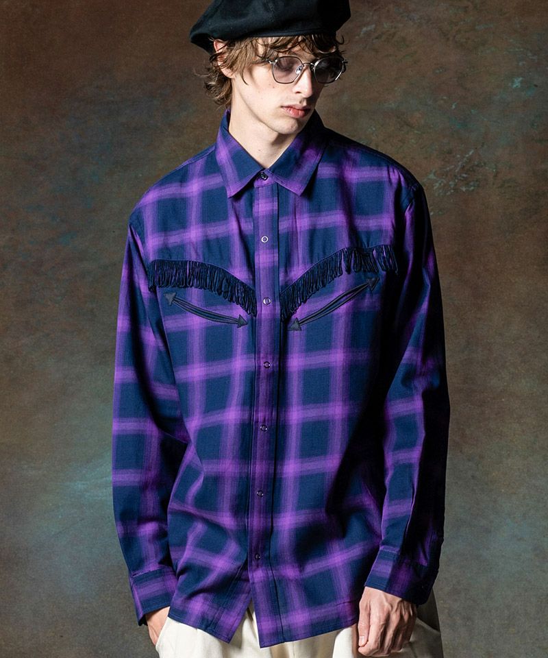 30%OFF【glamb(グラム)】Western Check Shirt ウエスタンチェック