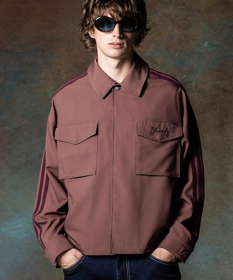 30%OFF【glamb(グラム)】Line Jersey Shirt ラインジャージシャツ 