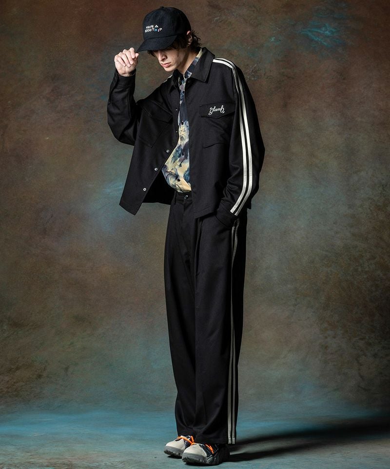 30%OFF【glamb(グラム)】Line Jersey Shirt Set Up ラインジャージ