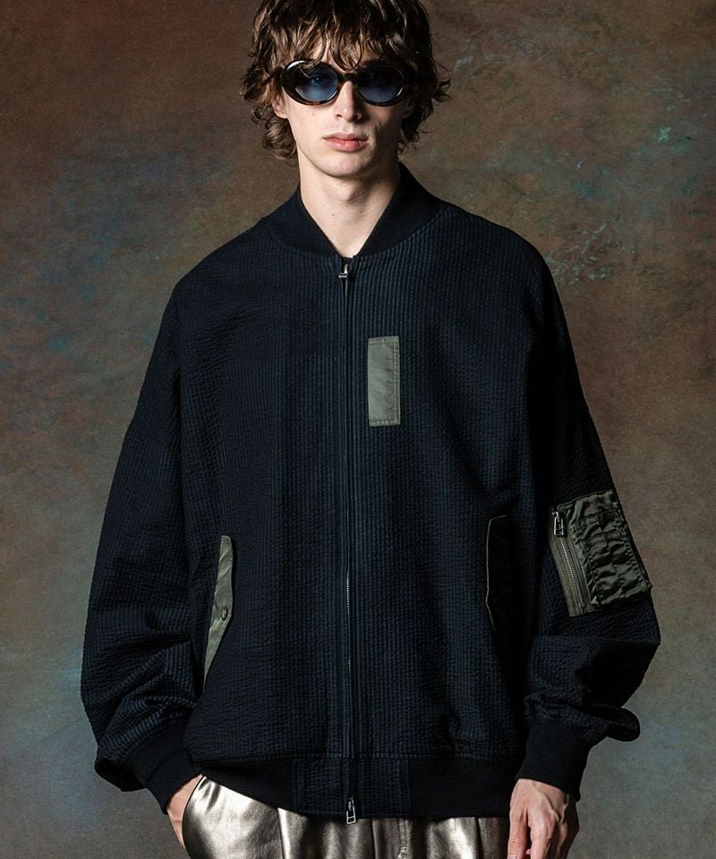 50%OFF【glamb(グラム)】Seersucker Summer MA-1 シアサッカーサマーMA