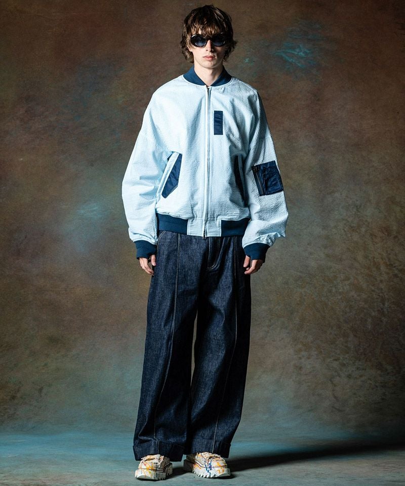 50%OFF【glamb(グラム)】Seersucker Summer MA-1 シアサッカーサマーMA