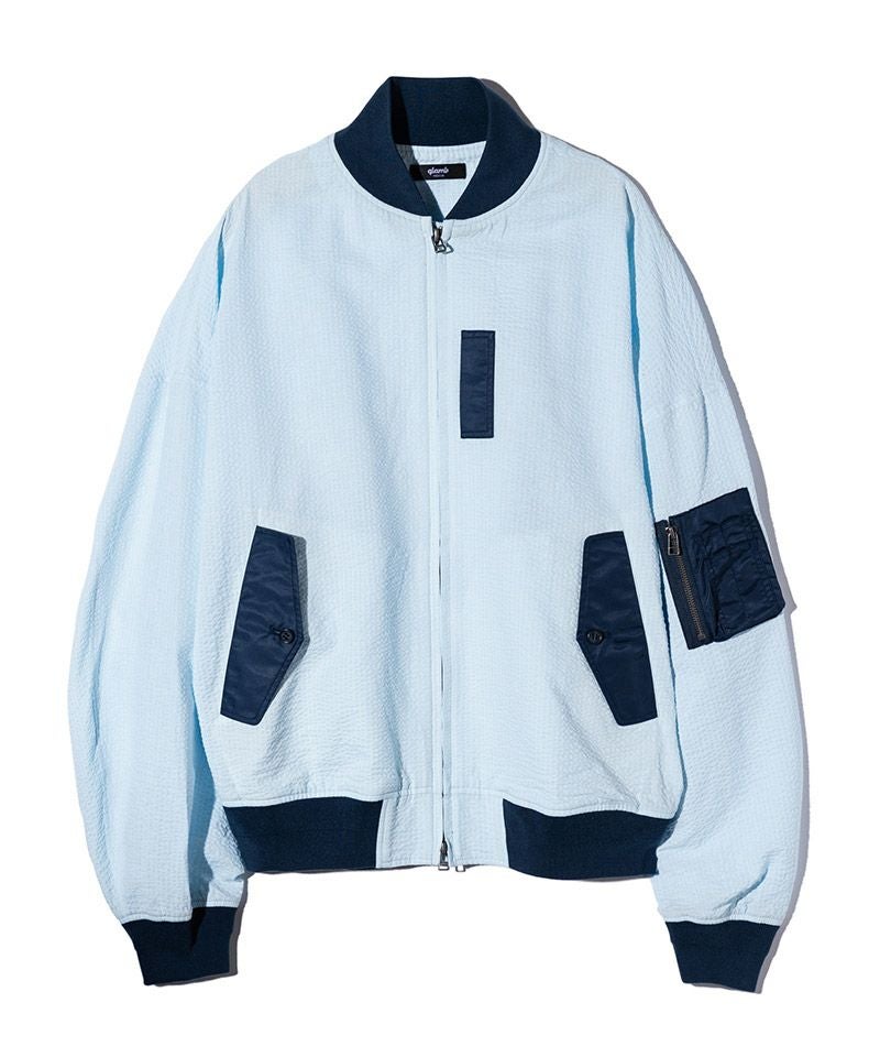50%OFF【glamb(グラム)】Seersucker Summer MA-1 シアサッカーサマーMA