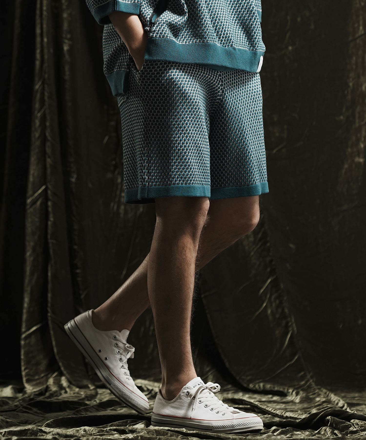 60%OFF【ANGENEHM(アンゲネーム)】Uneven texture sweater shorts