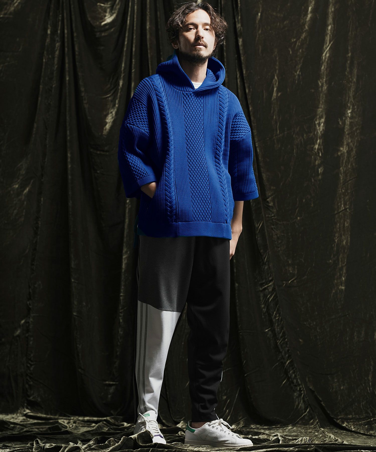 ANGENEHM cable stitch short sleeve パーカー ANGENEHM（アンゲネーム） パーカー mpa3414- Light yarn cable stitch