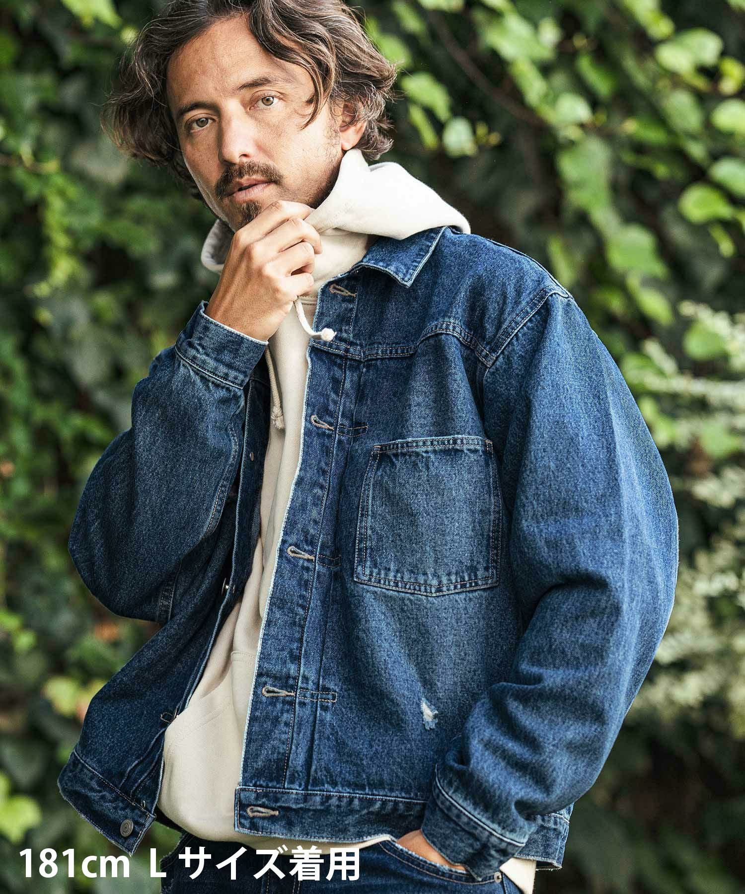 CAMBIO(カンビオ)】ダメージ加工ファーストデニムジャケットGジャン