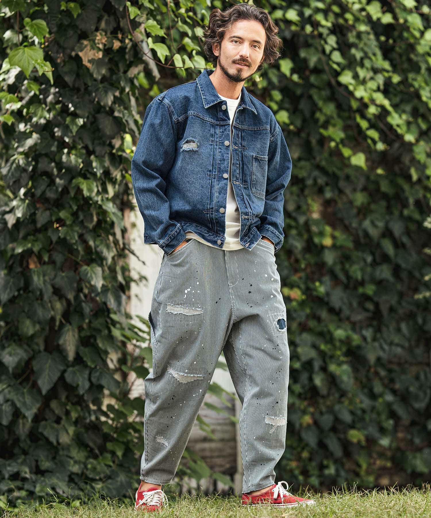 CAMBIO(カンビオ)】ダメージ加工ファーストデニムジャケットGジャン