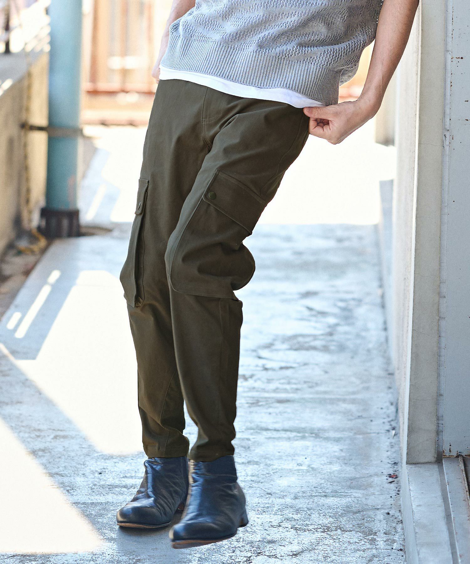 パンツ ALL CAPO COATING STACKED LONG FLAREPANTS Flare Slacks