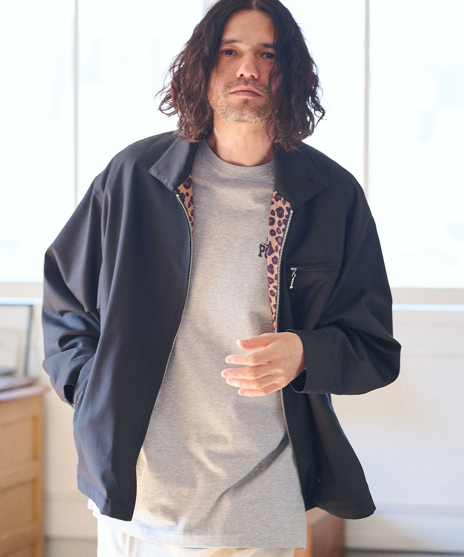 50%OFF【CAMBIO(カンビオ)】裏レオパード柄スイングトップジャケット