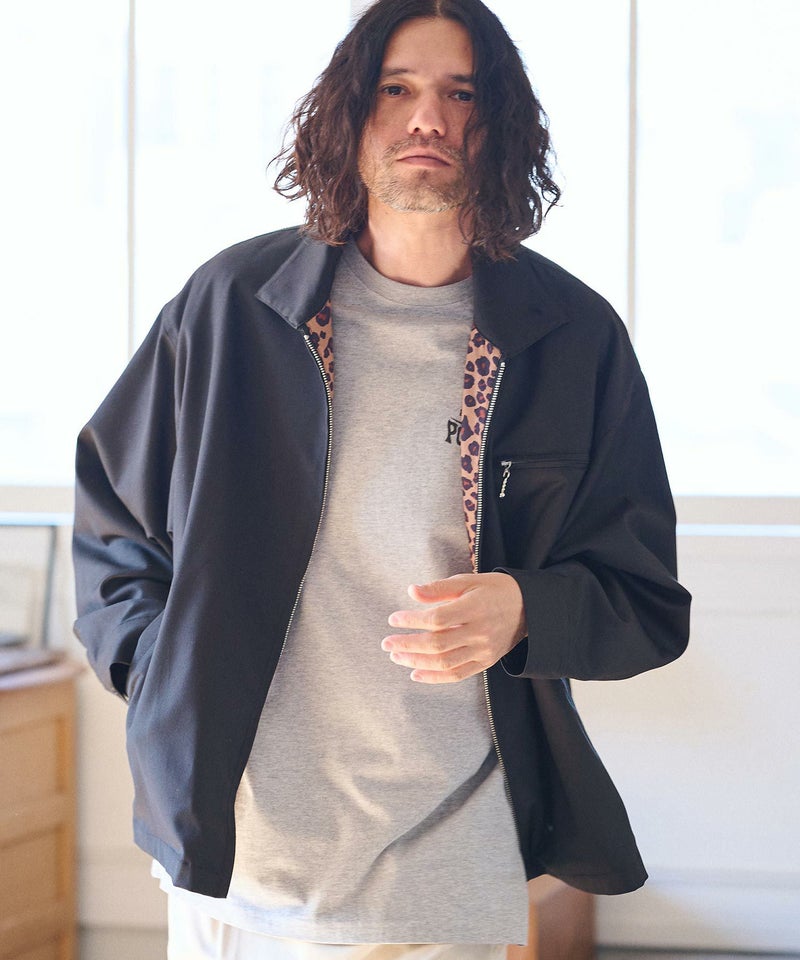 50%OFF【CAMBIO(カンビオ)】裏レオパード柄スイングトップジャケット 