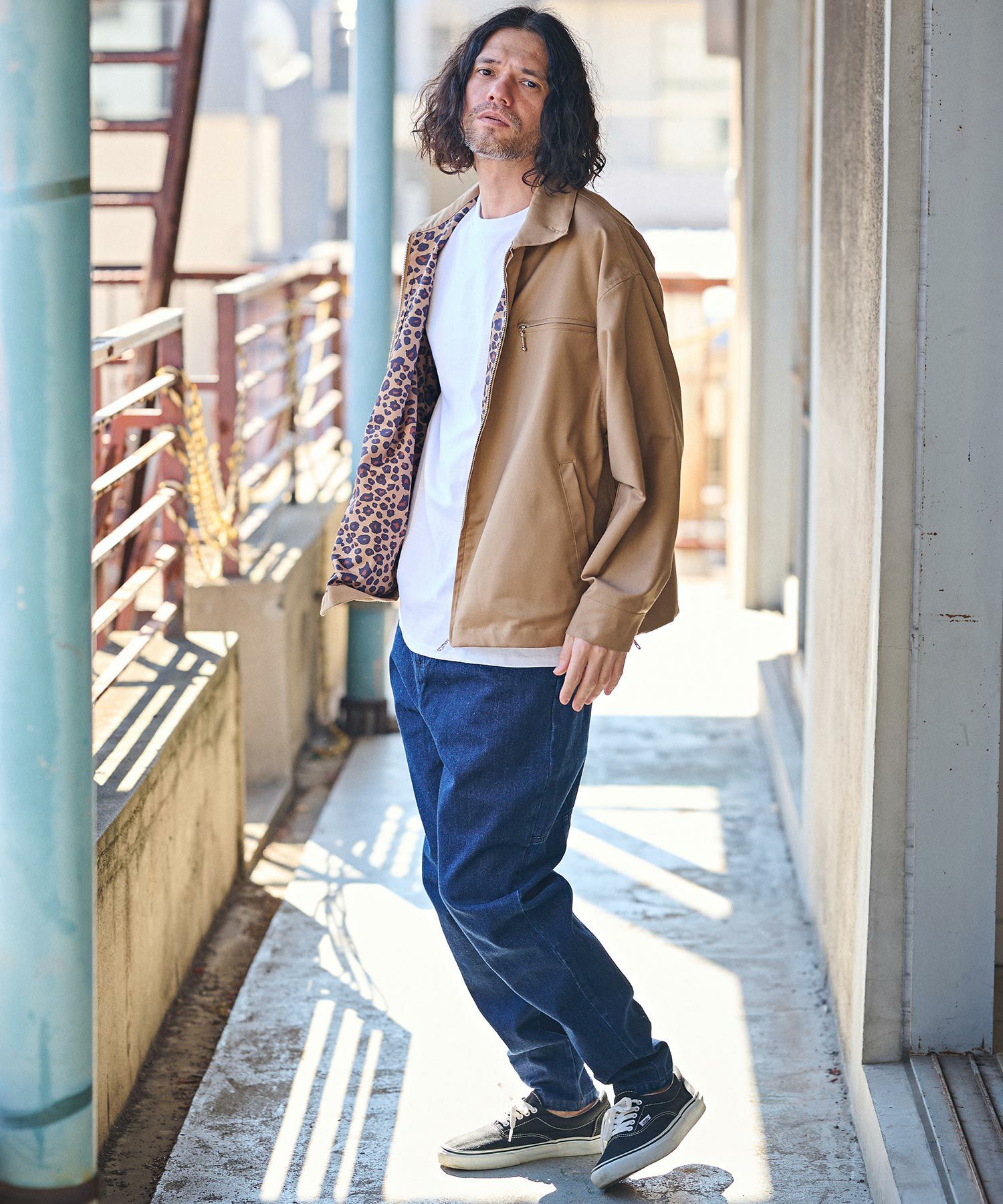 50%OFF【CAMBIO(カンビオ)】裏レオパード柄スイングトップジャケット