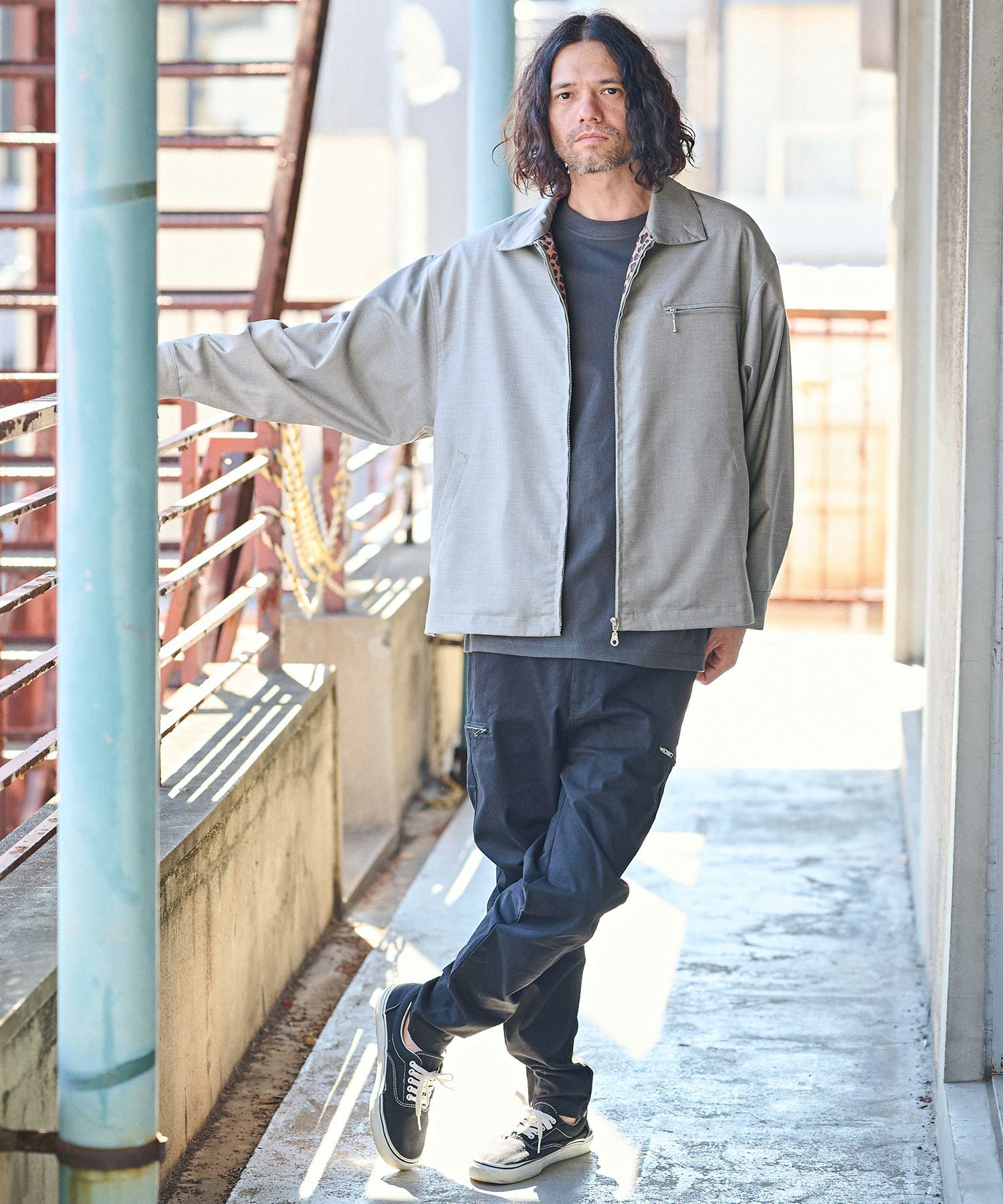 50%OFF【CAMBIO(カンビオ)】裏レオパード柄スイングトップジャケット