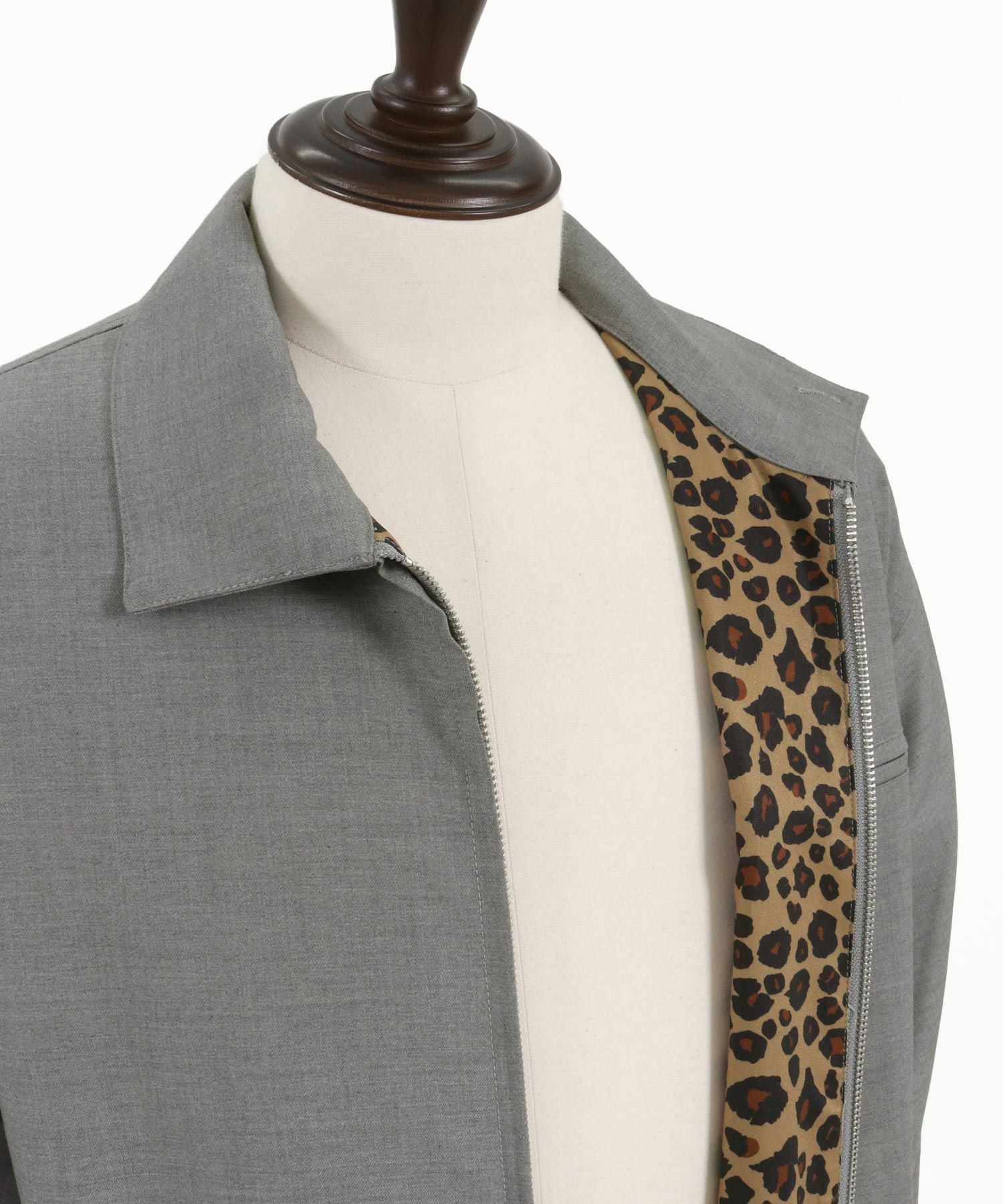 50%OFF【CAMBIO(カンビオ)】裏レオパード柄スイングトップジャケット