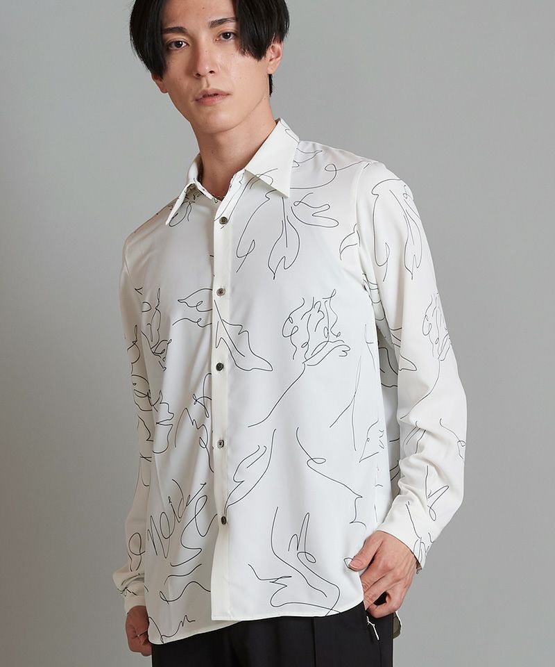 Edward Achour Paris パームツリー刺繍ホワイトシャツ新品未使用 セール】フラワープリント刺繍シャツ（シャツ/ブラウス）｜Ellno Loset