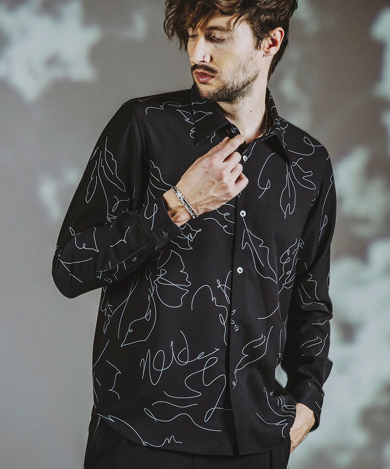 50%OFF【NO ID.(ノーアイディー)】ﾌﾗﾜｰｽｹｯﾁﾌﾟﾘﾝﾄSH シャツ(854006-726S