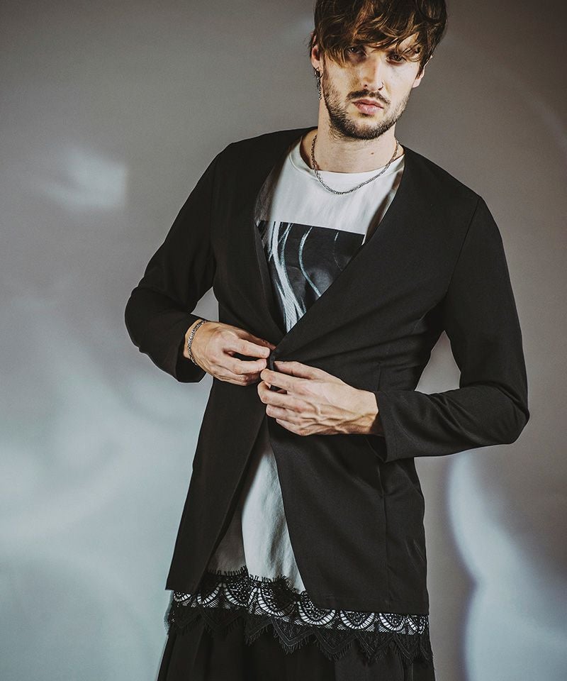 no id. black スパンコール ジャケット NO ID.（ノーアイディー） ブルゾン ONE SIZE ブラック メンズ
