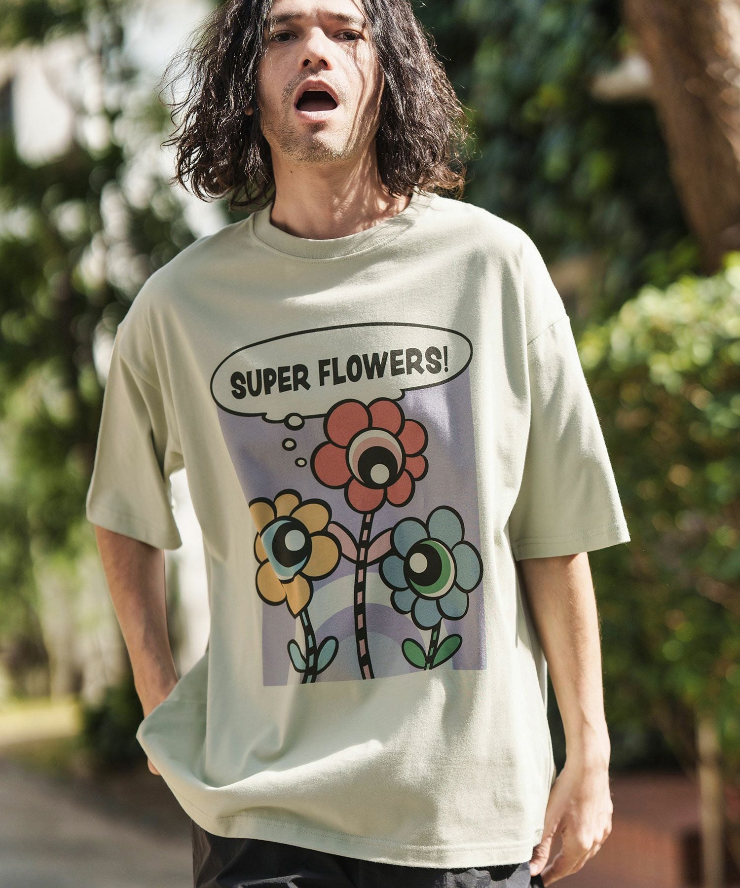 50%OFF【CAMBIO(カンビオ)】ビッグシルエットプリントTシャツ（Super