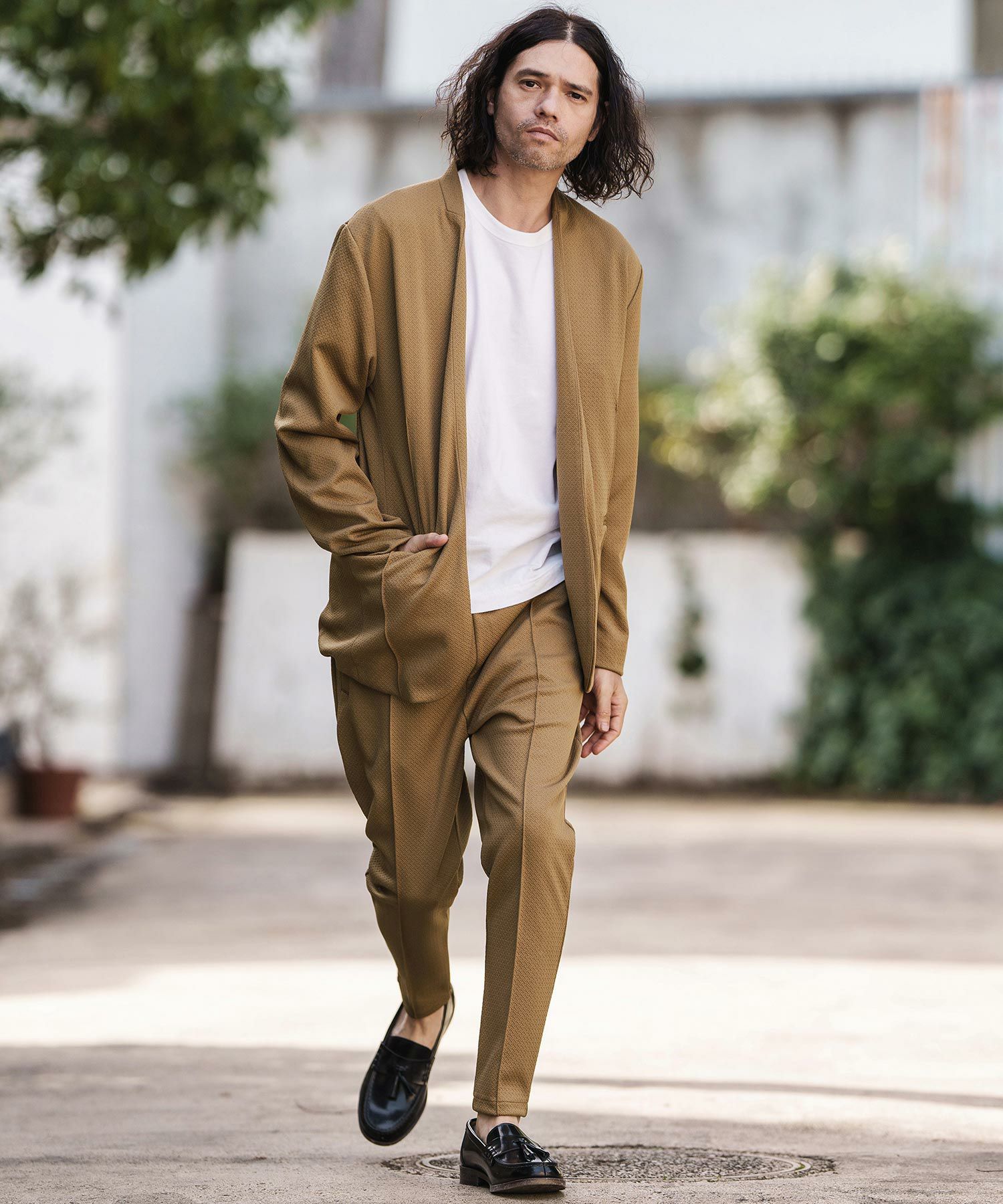 50%OFF【CAMBIO(カンビオ)】膨れジャガードピンタック入りジャケット