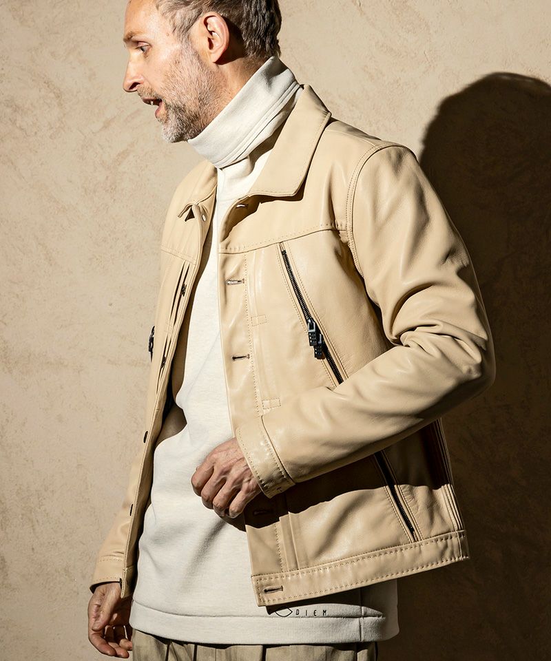 50%OFF【C DIEM(カルペディエム)】F-V Leater Neo Riveted Jacket2