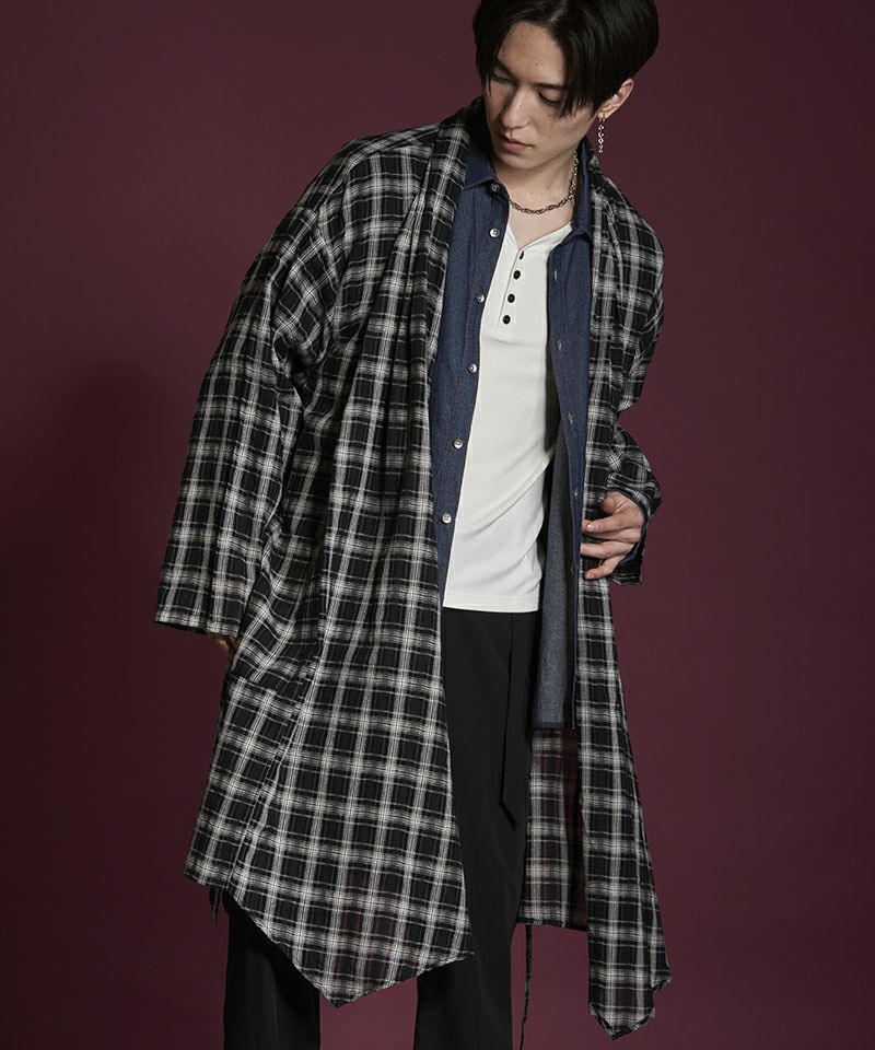DAIGO着 ロエンチェックコート LGB kmri NO ID 系 60%OFF【NO ID.(ノーアイディー)】 ﾁｪｯｸｶﾞｰｾﾞｶﾞｳﾝ(854006-740S
