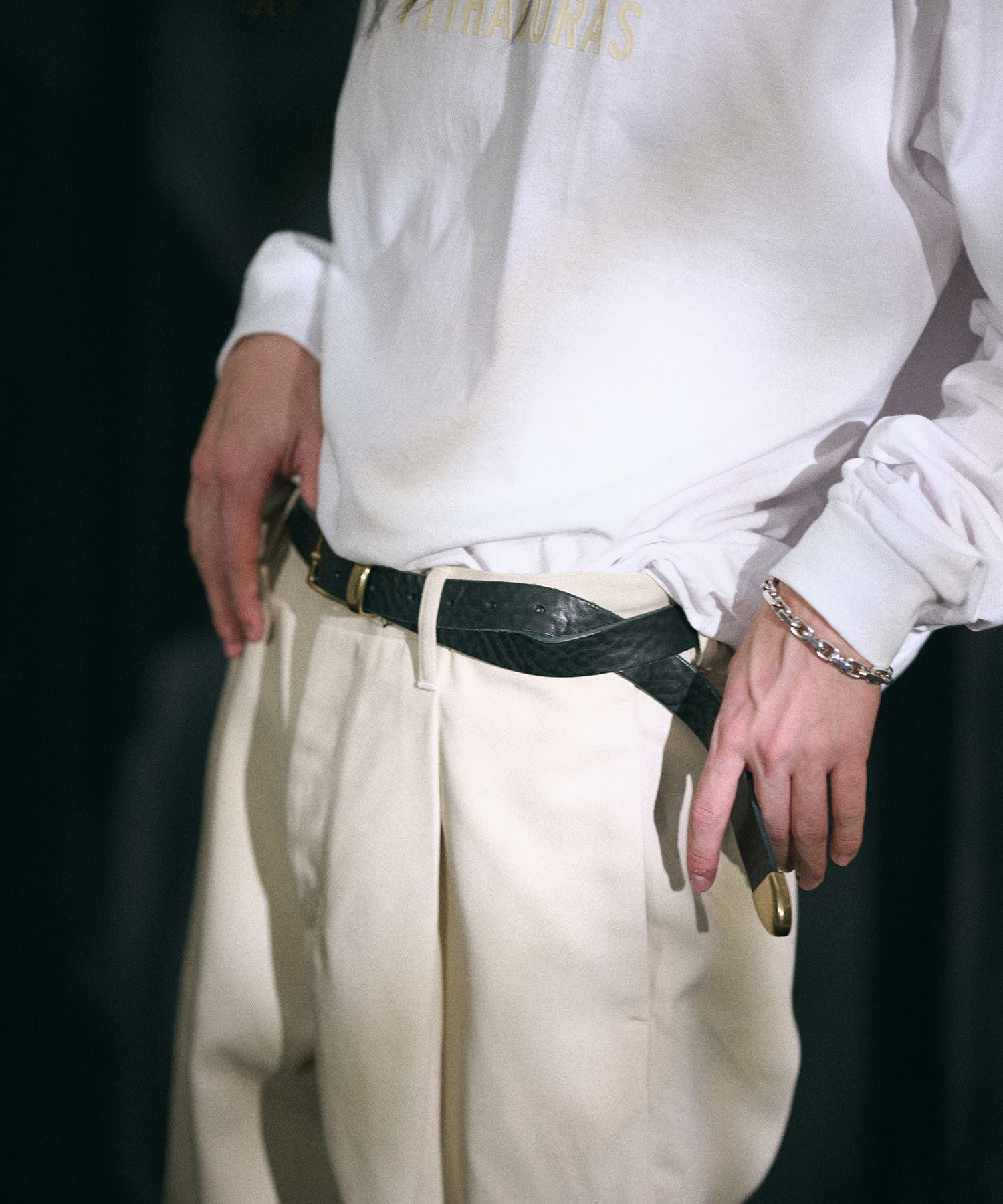 THEOREM(セオレム)】 ADAM PATEK×THEOREM Italian Leather Belt ベルト