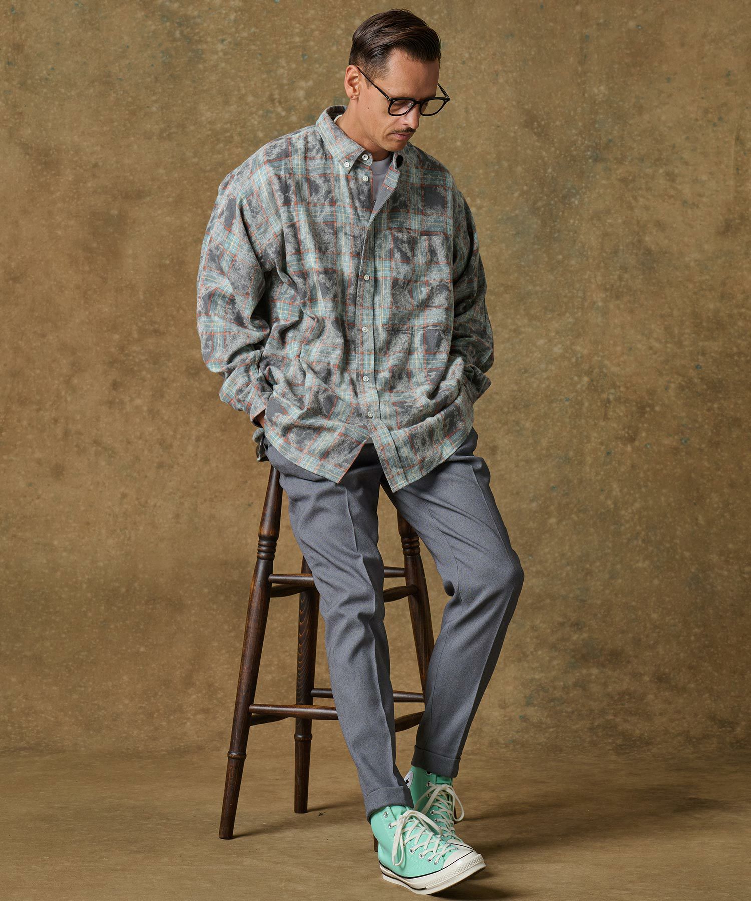 60%OFF【THEOREM(セオレム)】Processed Check Rover LS Shirt チェック