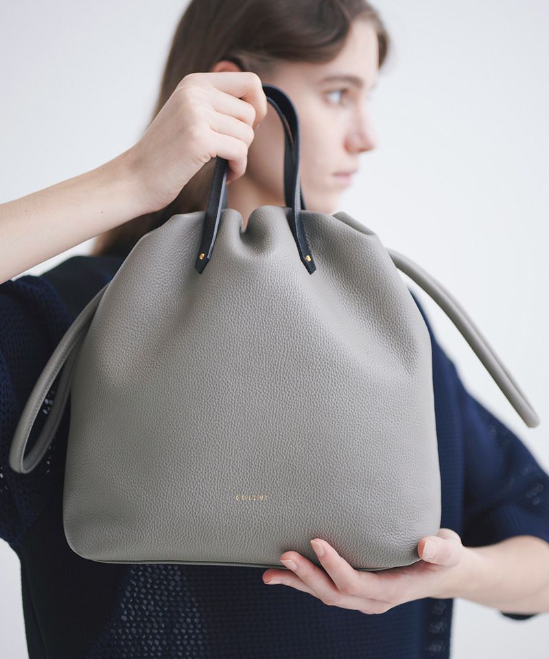 定価60,500円 CULLNI(クルニ) 巾着レザーバッグ(BG-039) CULLNI(クルニ)】Shrink Leather Drawstring Bag ハンドバッグ(BG-039