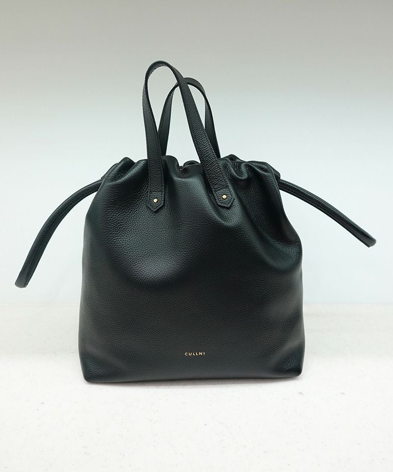 定価60,500円 CULLNI(クルニ) 巾着レザーバッグ(BG-039) CULLNI(クルニ)】Shrink Leather Drawstring Bag ハンドバッグ(BG-039