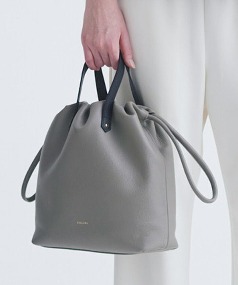 CULLNI(クルニ)】Shrink Leather Drawstring Bag ハンドバッグ(BG-039