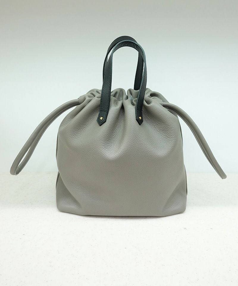 CULLNI(クルニ)】Shrink Leather Drawstring Bag ハンドバッグ(BG-039