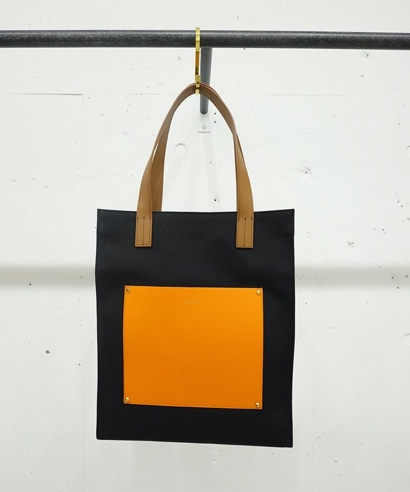バッグ CULLNI Leather Pocket Canvas Tote Leather Pocket Canvas Tote（トートバッグ）｜CULLNI（クルニ）の