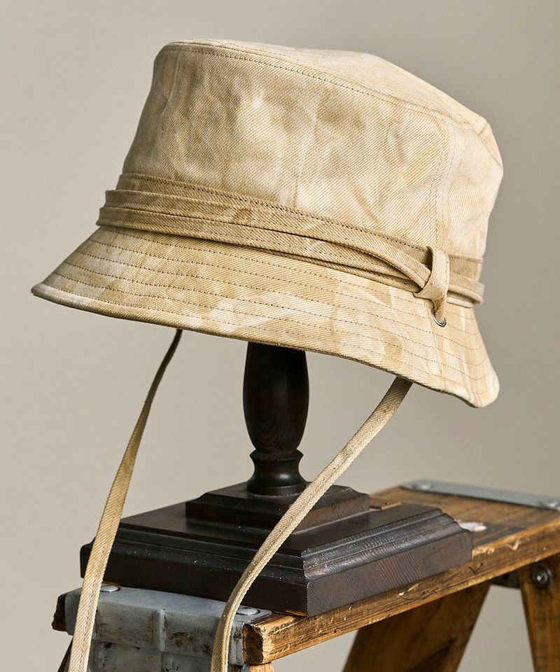 希少　y.a.r.n バケットハット茶色 50%OFF【Mighty Shine】Marble dye Bucket Rope Hat バケットハット