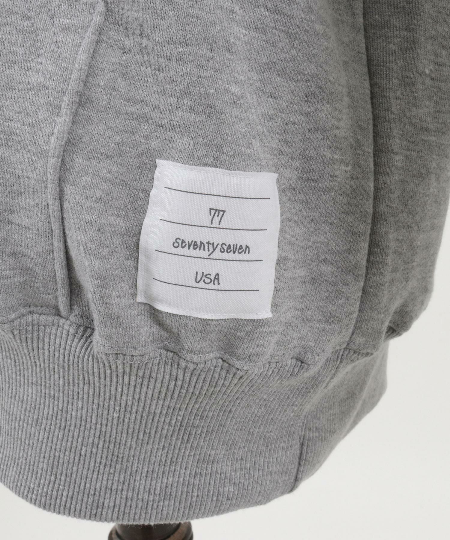 50%OFF【seventy seven(セブンティセブン)】middle onz zip up hoodie
