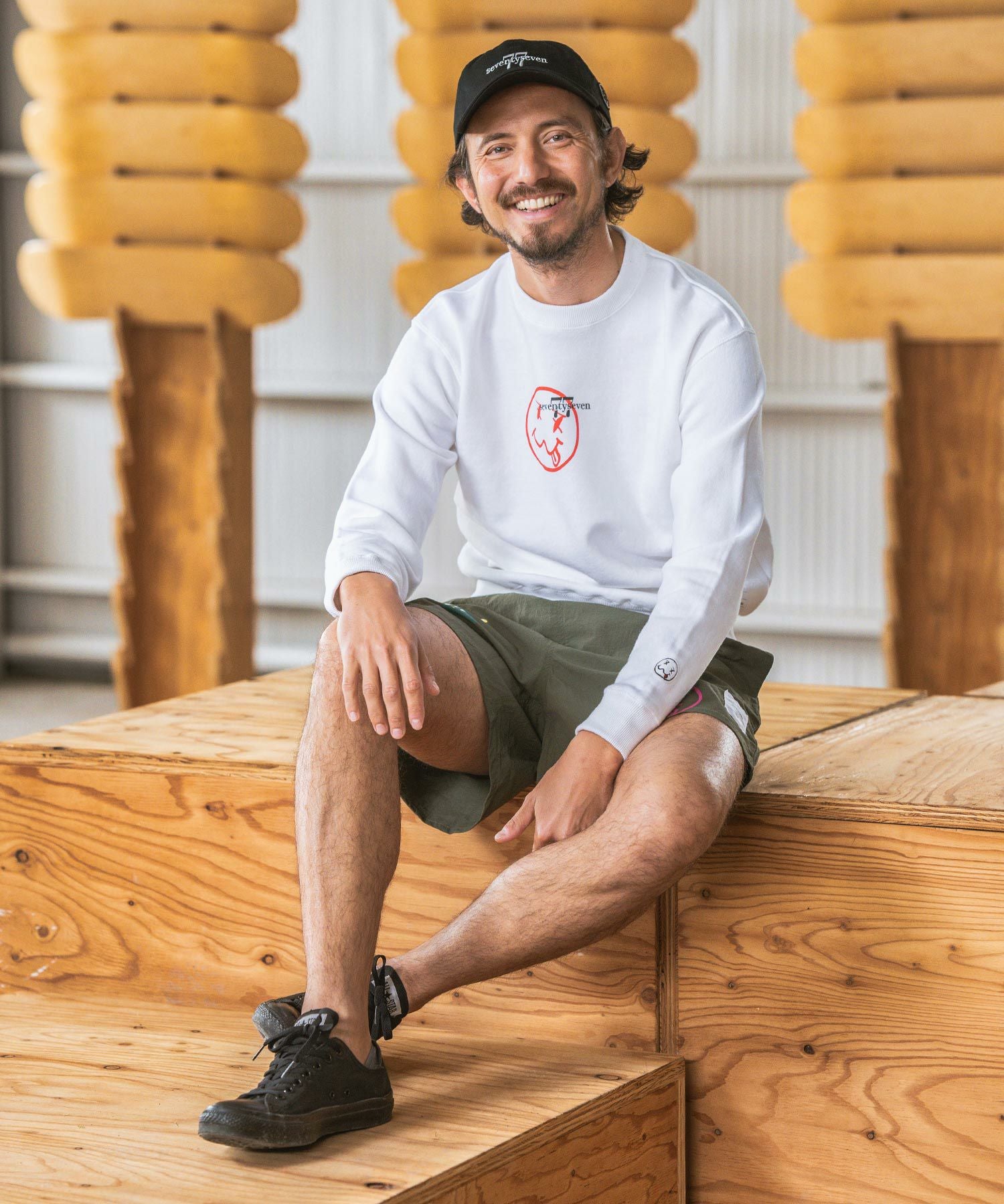 seventy seven(セブンティセブン)】 embroidery 6 panel cap (basic