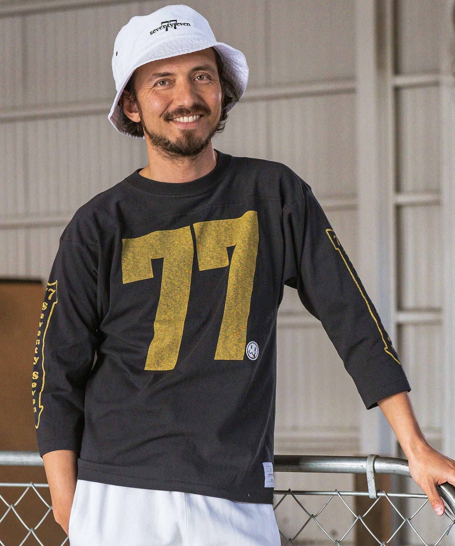 【ひろさん専用】帽子 50%OFF【seventy seven(セブンティセブン)】 embroidery bucket hat