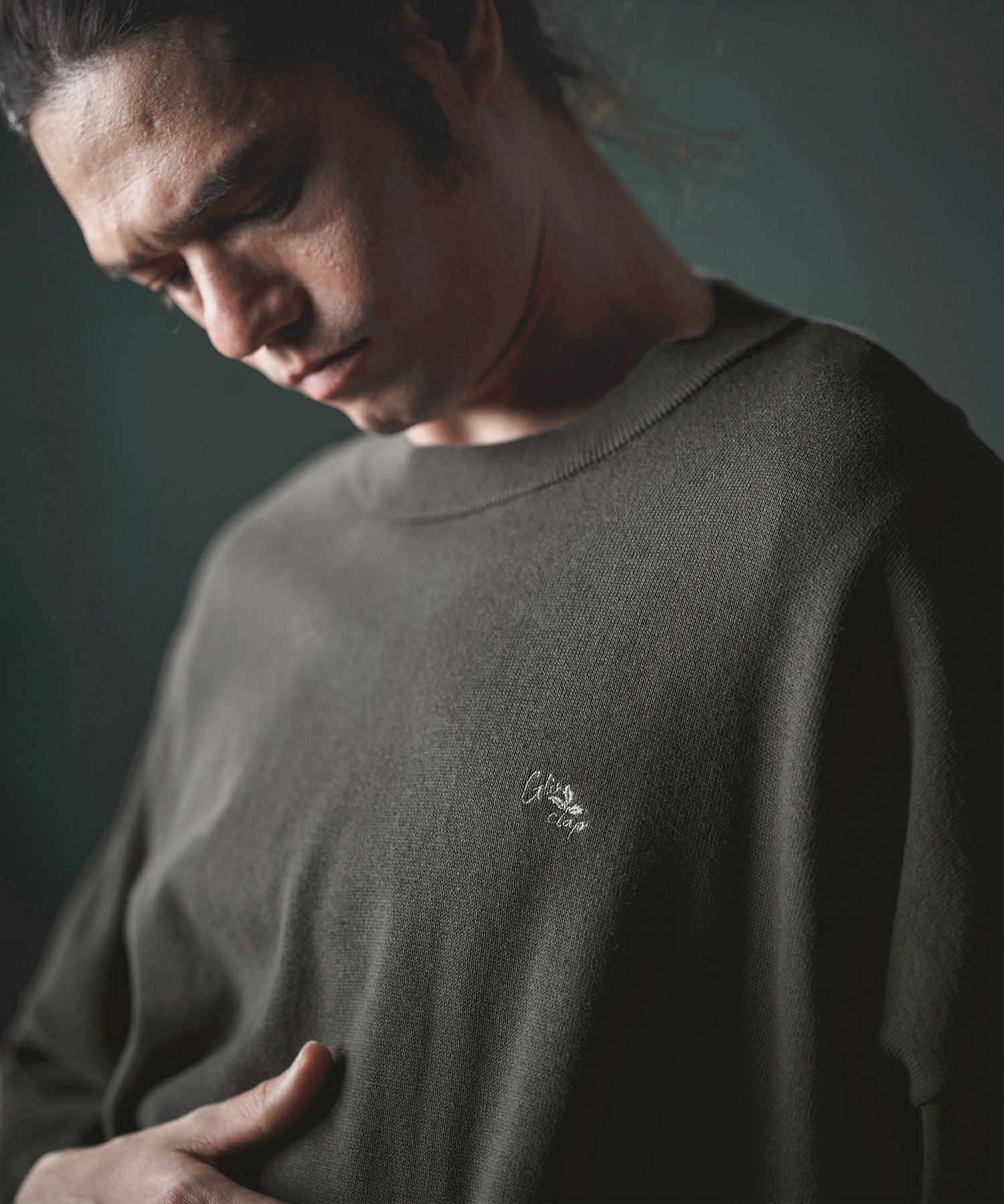 50%OFF【GLIMCLAP(グリムクラップ)】Distressed short-sleeve sweater