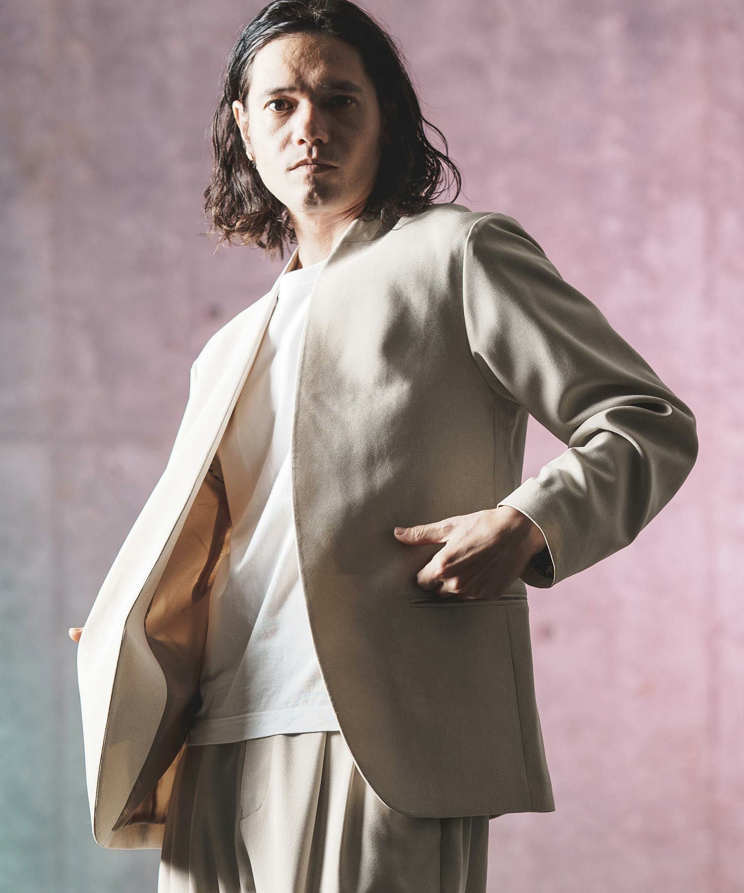 30%OFF【GLIMCLAP(グリムクラップ)】 Minimal detail jacket ミニマル