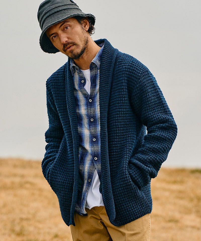 【tokyo wheels】ウール ファンクションシャツ ネイビーチェック wjk】twist wrinkle check チェックシャツ(4893 ch87e) | CAMBIO カンビオ