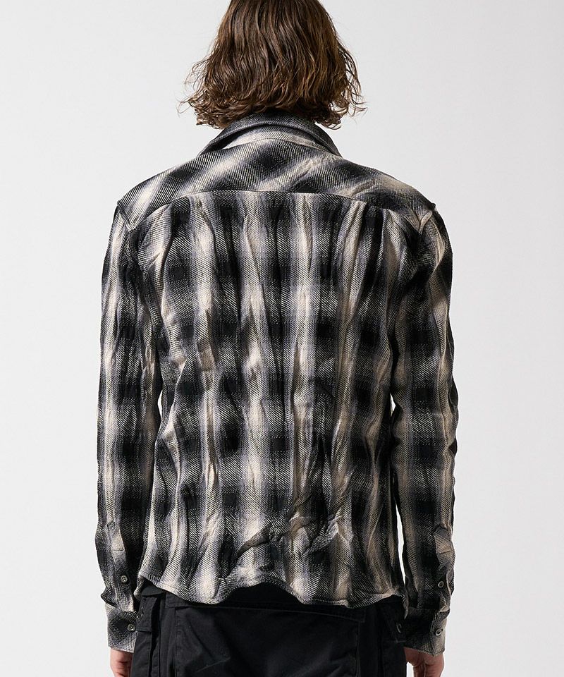 wjk】twist wrinkle check チェックシャツ(4893 ch87e) | CAMBIO カンビオ