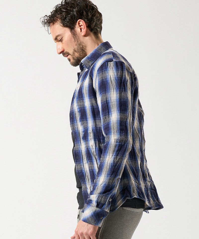 wjk】twist wrinkle check チェックシャツ(4893 ch87e) | CAMBIO カンビオ