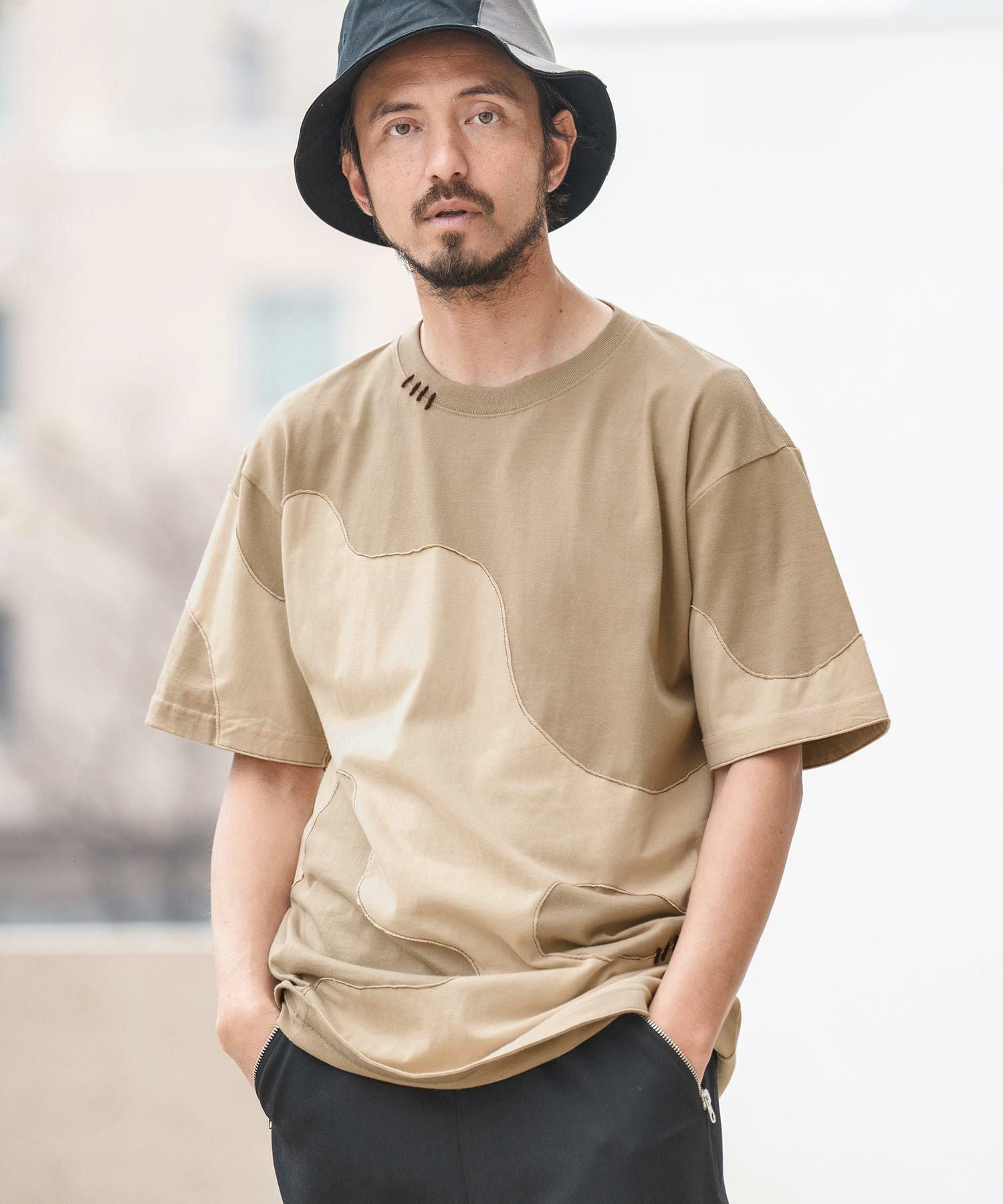 60%OFF【CAMBIO(カンビオ)】迷彩柄切り替えTシャツ(CA-24-05) | CAMBIO