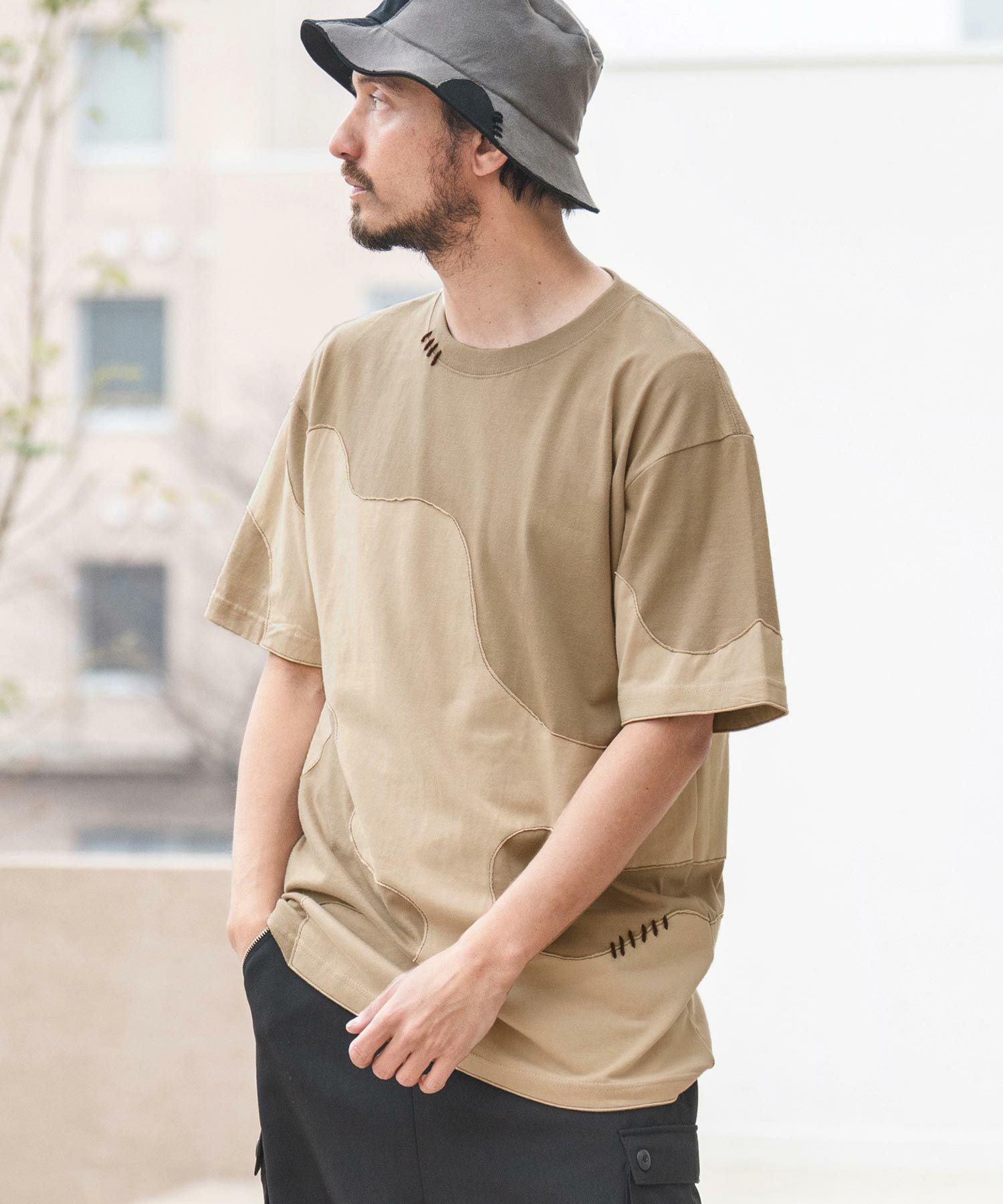 60%OFF【CAMBIO(カンビオ)】迷彩柄切り替えTシャツ(CA-24-05) | CAMBIO