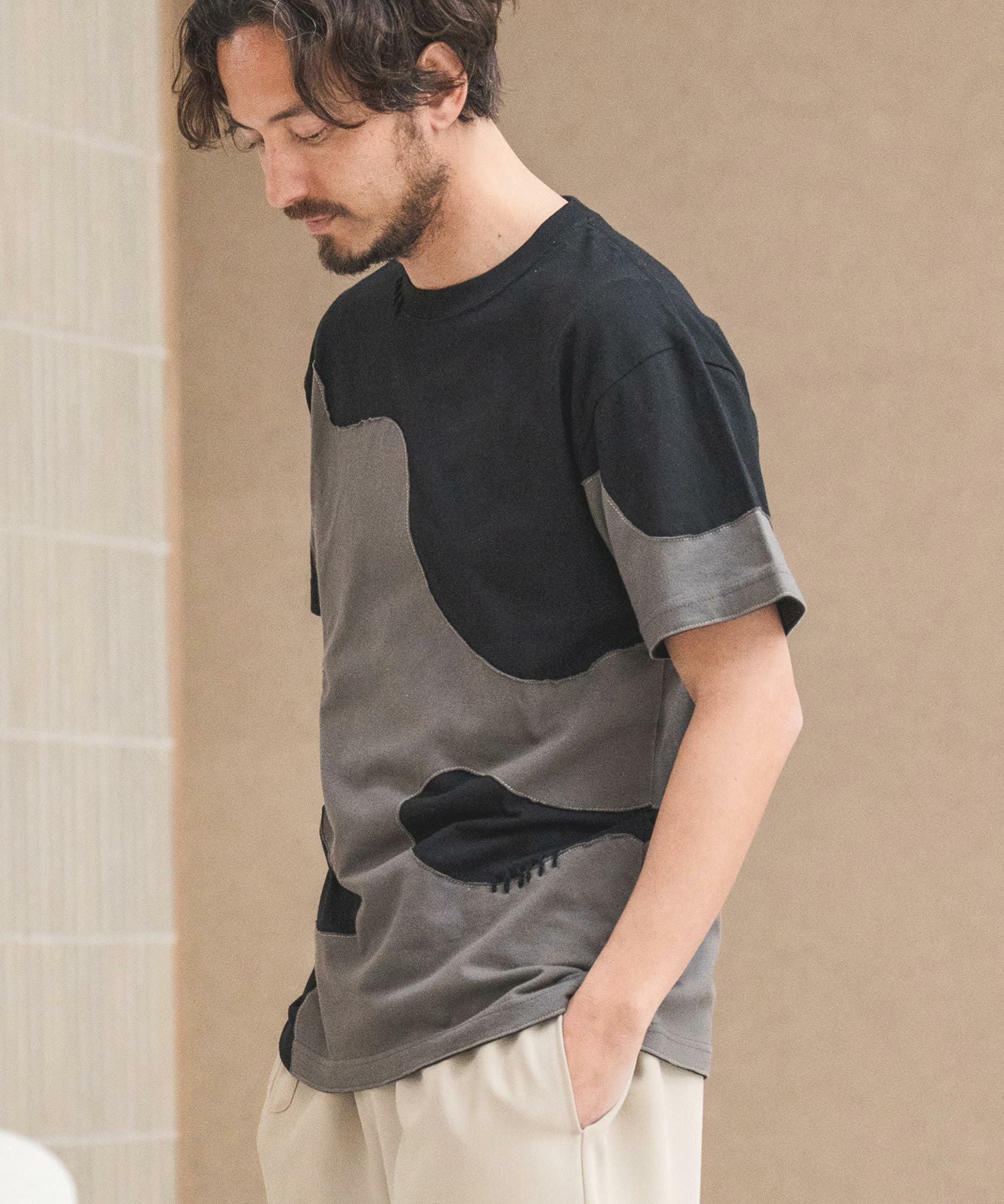 60%OFF【CAMBIO(カンビオ)】迷彩柄切り替えTシャツ(CA-24-05) | CAMBIO