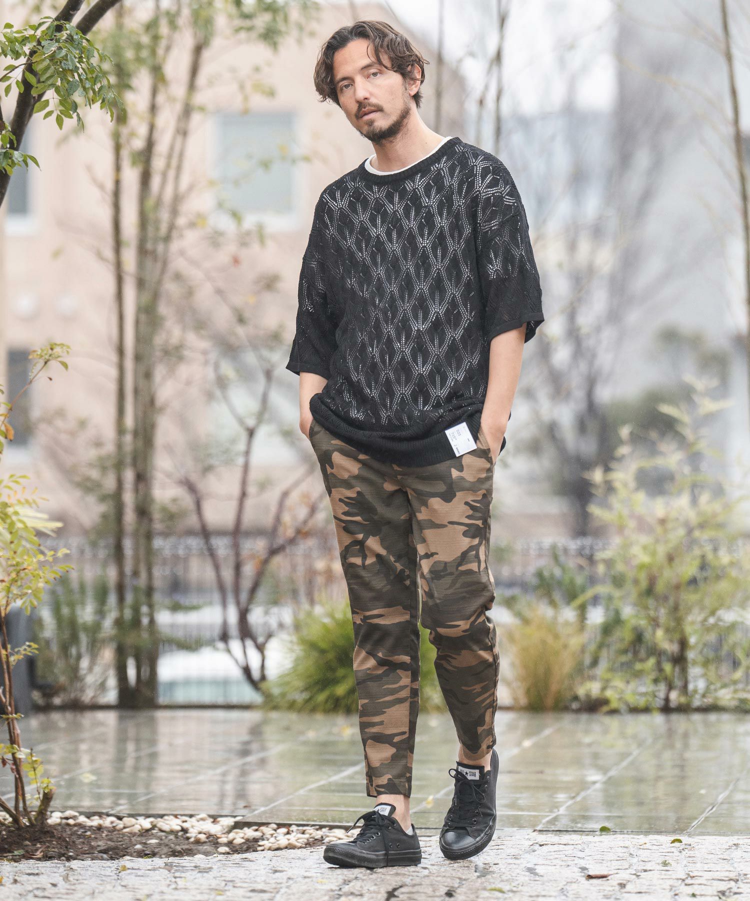 50%OFF【CAMBIO(カンビオ)】カモフラージュバニランストレッチアンクル