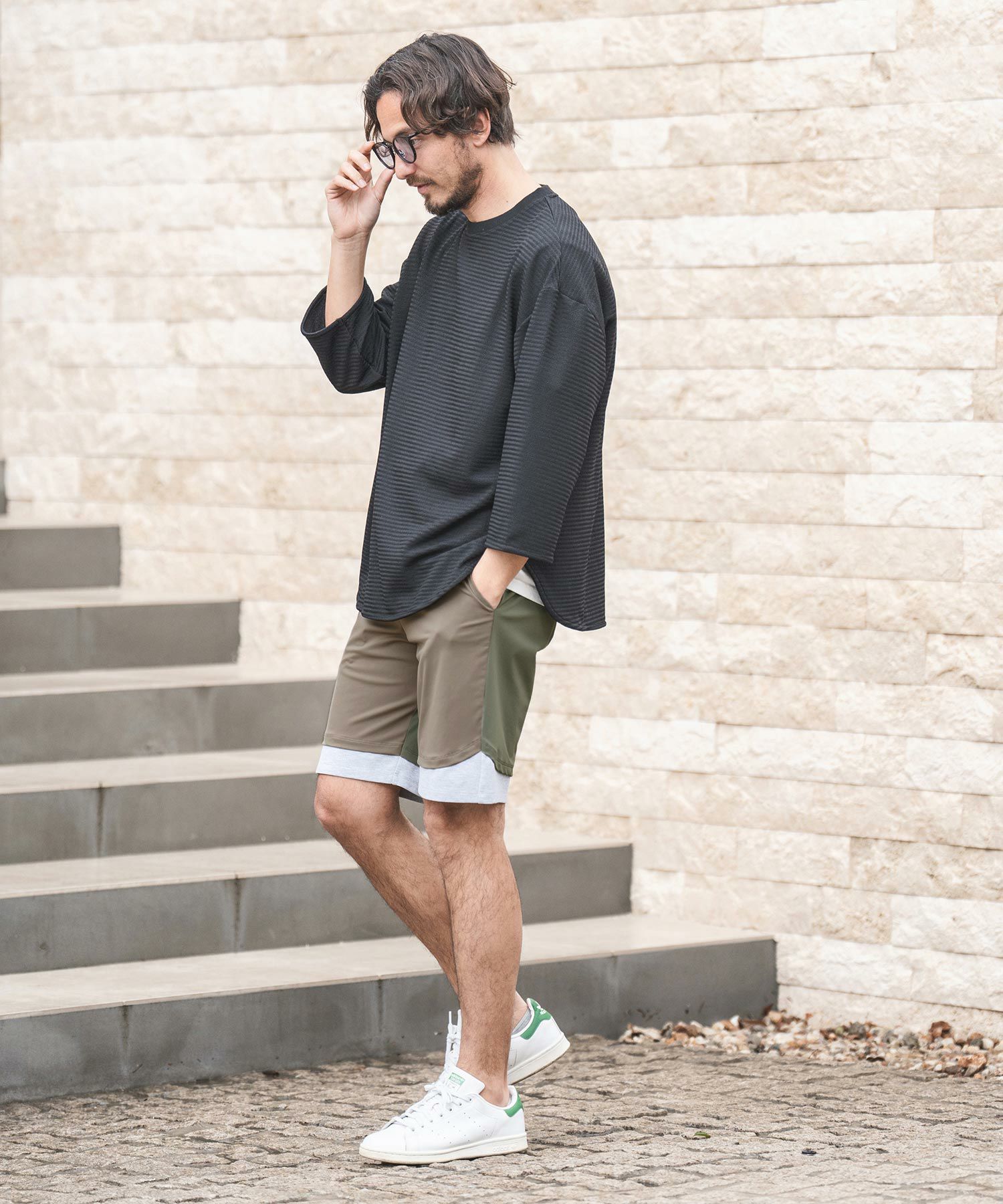 50%OFF【CAMBIO(カンビオ)】Switch Layered Design Short Pants