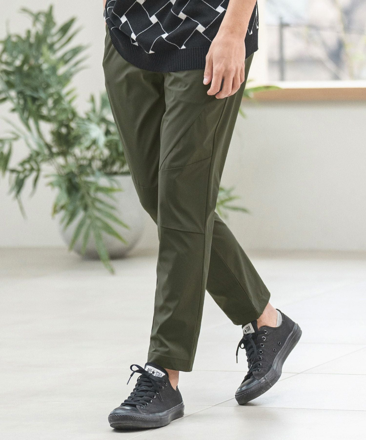 50%OFF【CAMBIO(カンビオ)】アイスファブリックテーパードパンツ