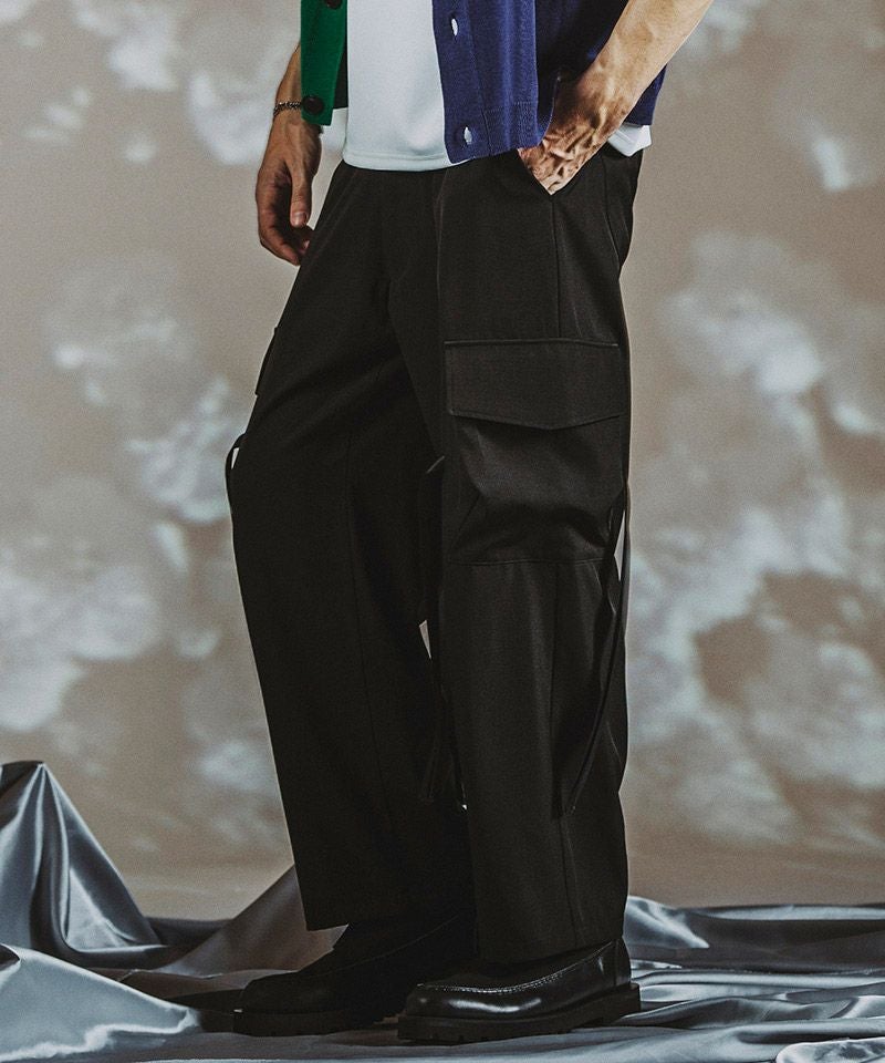 30%OFF【NO ID.(ノーアイディー)】ﾜｲﾄﾞｶｰｺﾞﾄﾗｳｻﾞｰｽﾞ パンツ(854006