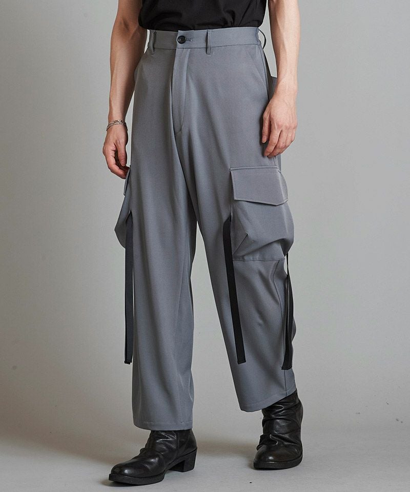  カーゴパンツ 25インチ （67センチ）OLISTR（グレー） 30%OFF【NO ID.(ノーアイディー)】ﾜｲﾄﾞｶｰｺﾞﾄﾗｳｻﾞｰｽﾞ パンツ(854006