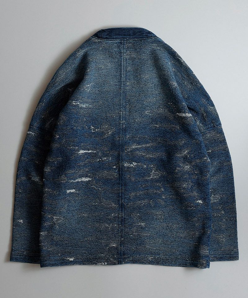 50%OFF【FDMTL(ファンダメンタル)】JACQUARD DENIM CARDIGAN 2YR WASH