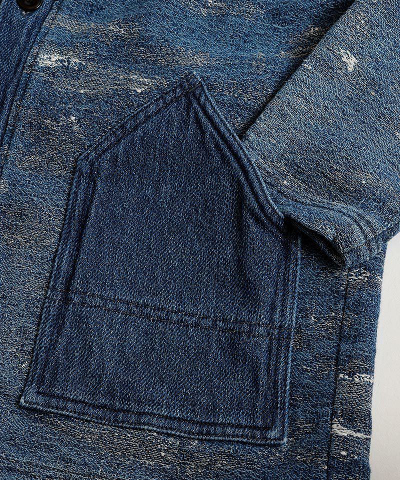 50%OFF【FDMTL(ファンダメンタル)】JACQUARD DENIM CARDIGAN 2YR WASH