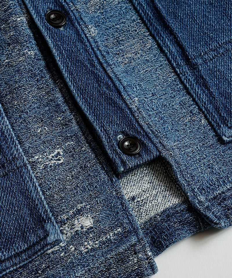 50%OFF【FDMTL(ファンダメンタル)】JACQUARD DENIM CARDIGAN 2YR WASH
